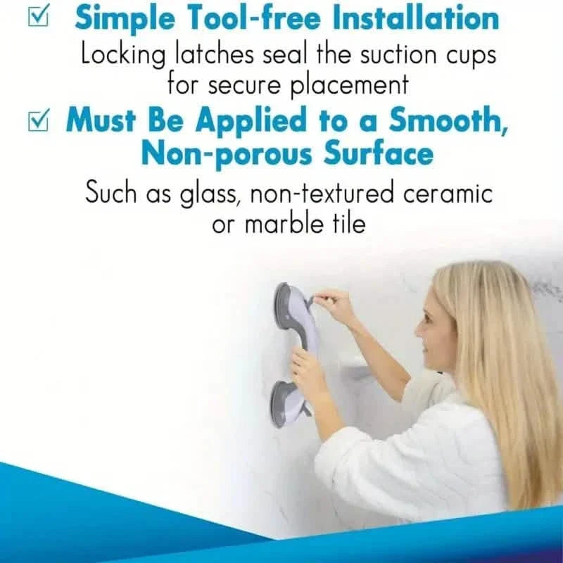 2-Pack: Shower Handle Grab Bars For Bathtubs And Showers-2-Pack: Shower Handle Grab Bars For Bathtubs And Showers