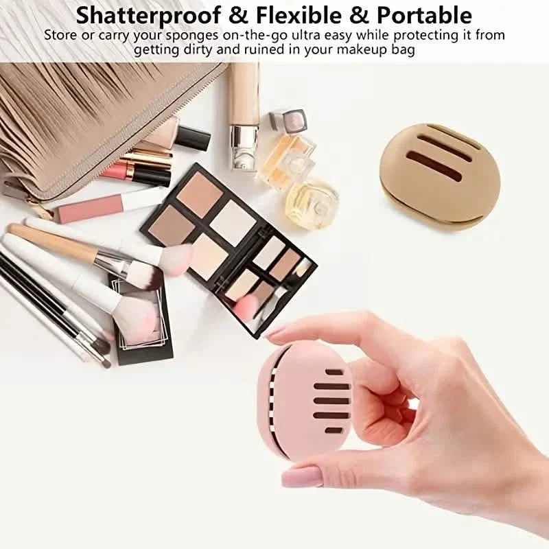 2-Pack: Silicone Makeup Sponge Holder Case-2-Pack: Silicone Makeup Sponge Holder Case