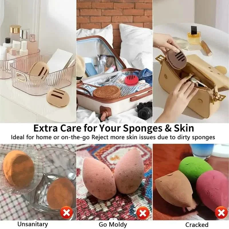 2-Pack: Silicone Makeup Sponge Holder Case-2-Pack: Silicone Makeup Sponge Holder Case