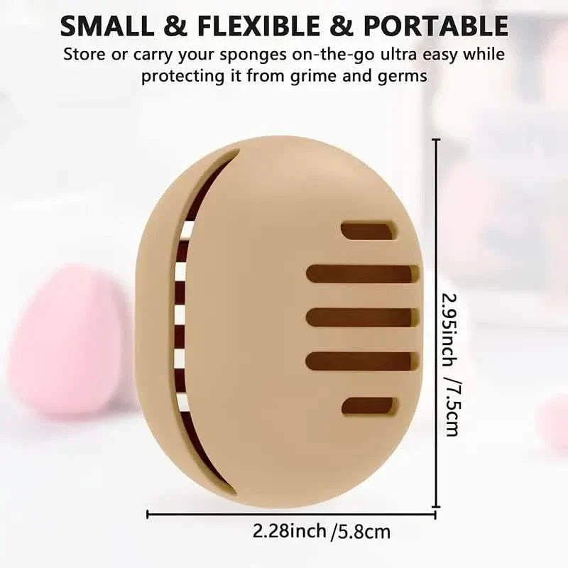 2-Pack: Silicone Makeup Sponge Holder Case-2-Pack: Silicone Makeup Sponge Holder Case