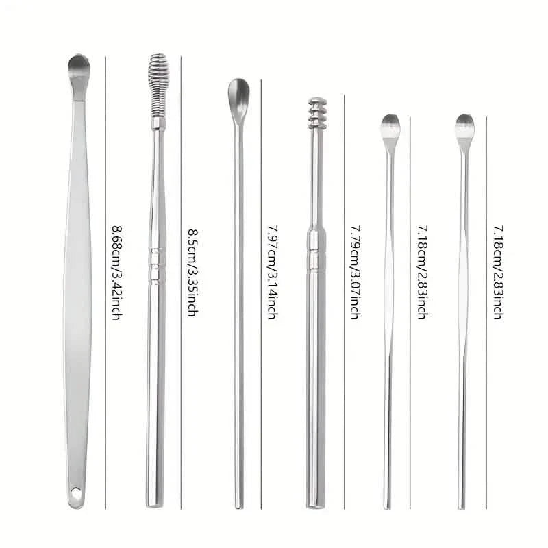 2-Pack: Stainless Steel Ear Pick Set-2-Pack: Stainless Steel Ear Pick Set