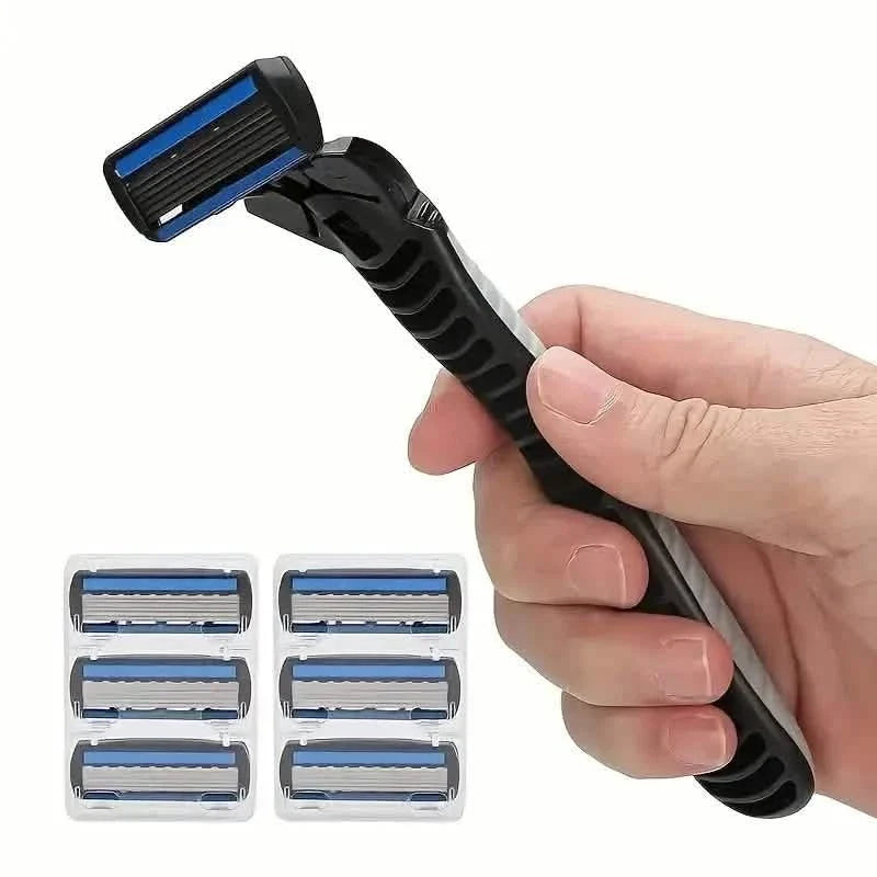 2-Pack: Stainless Steel Shaver with 18 Replacement Razor Blades-2-Pack: Stainless Steel Shaver with 18 Replacement Razor Blades