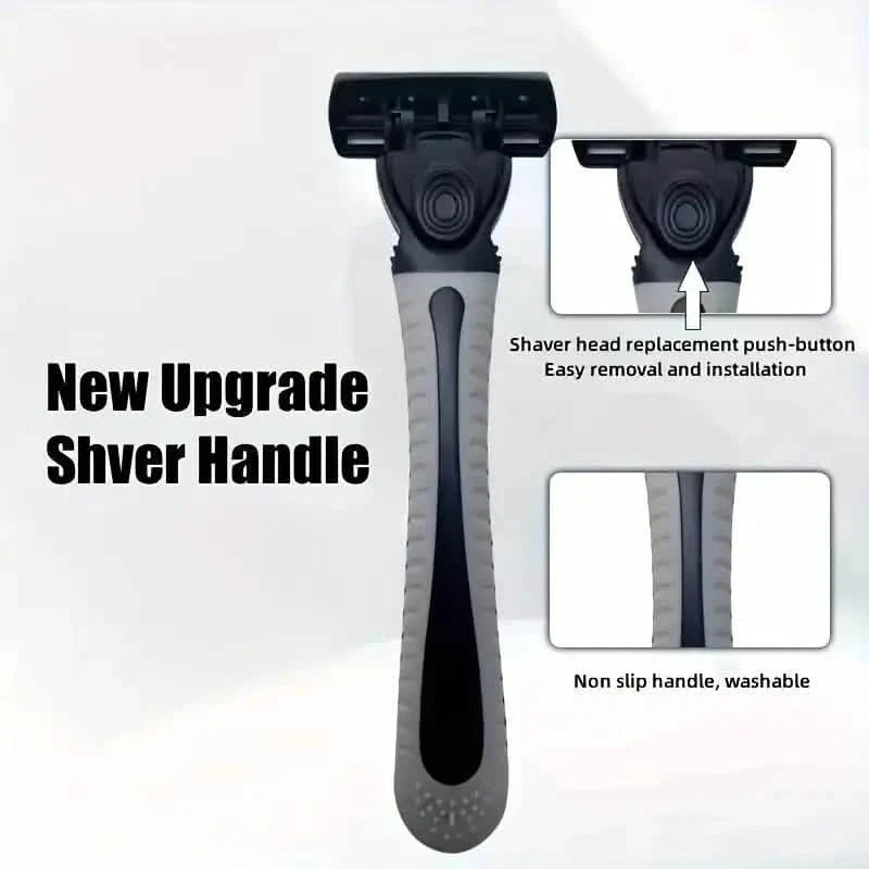 2-Pack: Stainless Steel Shaver with 18 Replacement Razor Blades-2-Pack: Stainless Steel Shaver with 18 Replacement Razor Blades