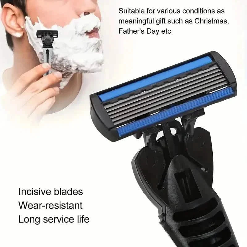 2-Pack: Stainless Steel Shaver with 18 Replacement Razor Blades-2-Pack: Stainless Steel Shaver with 18 Replacement Razor Blades
