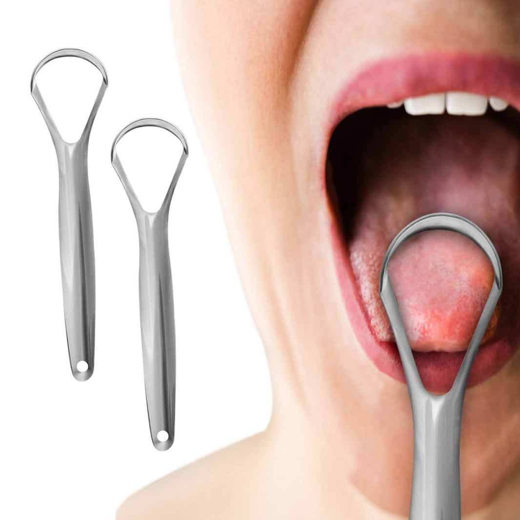 2-Pack: Stainless Steel Tongue Cleaner Scraper-2-Pack: Stainless Steel Tongue Cleaner Scraper