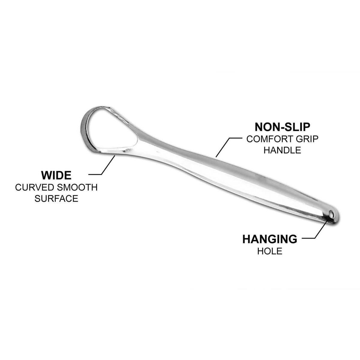 2-Pack: Stainless Steel Tongue Cleaner Scraper-2-Pack: Stainless Steel Tongue Cleaner Scraper