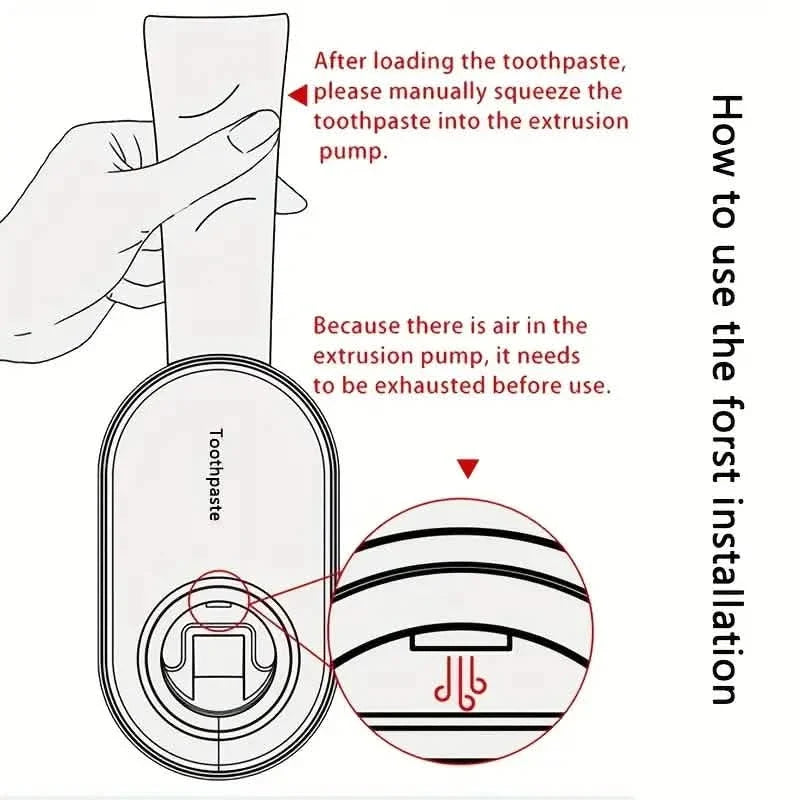 2-Pack:  Wall-Mounted Automatic Toothpaste Dispenser-2-Pack:  Wall-Mounted Automatic Toothpaste Dispenser