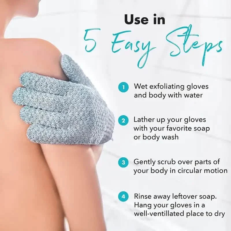 2-Pair: Exfoliating Bath Gloves-2-Pair: Exfoliating Bath Gloves
