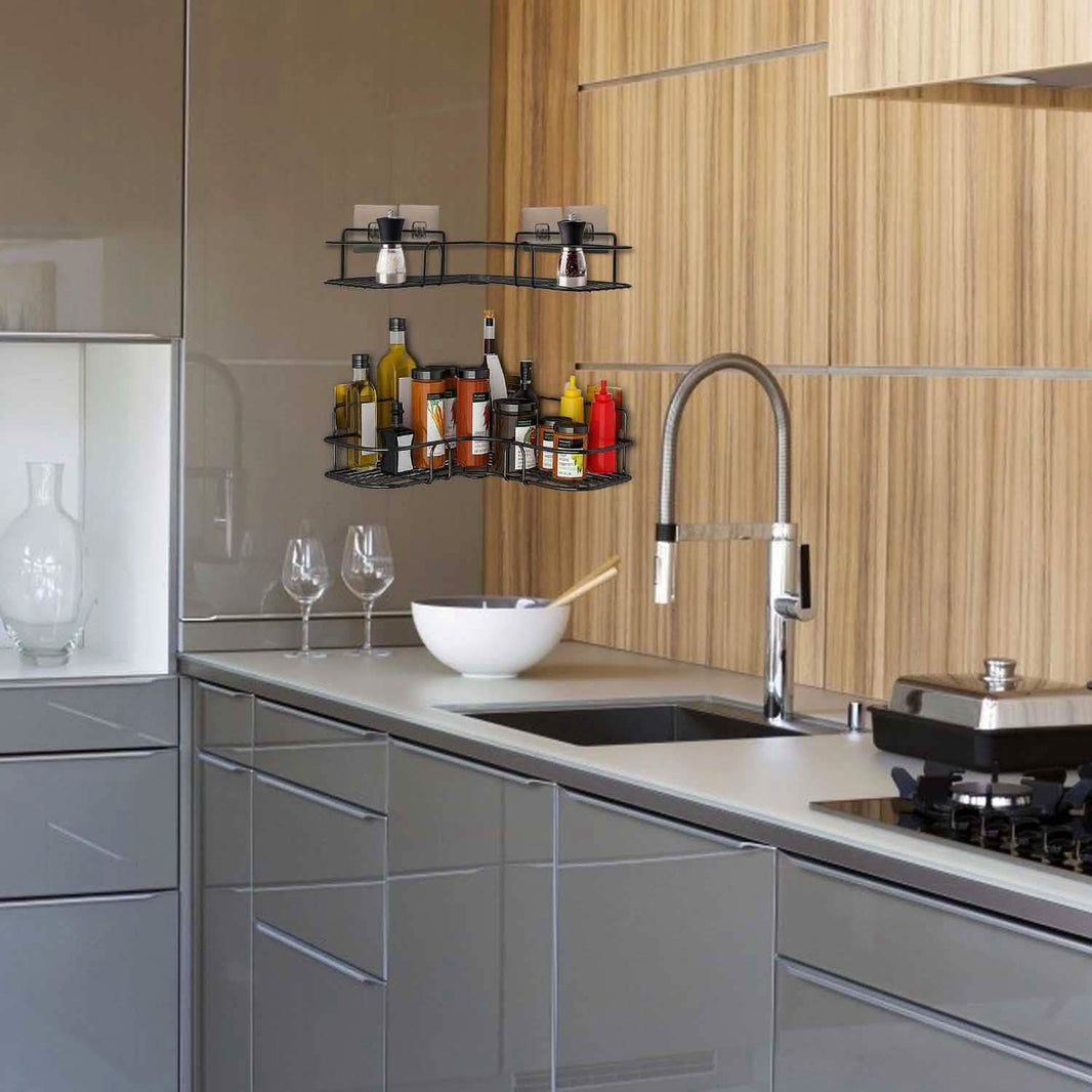 2-Piece: Corner Shower Caddy Shelves-2-Piece: Corner Shower Caddy Shelves