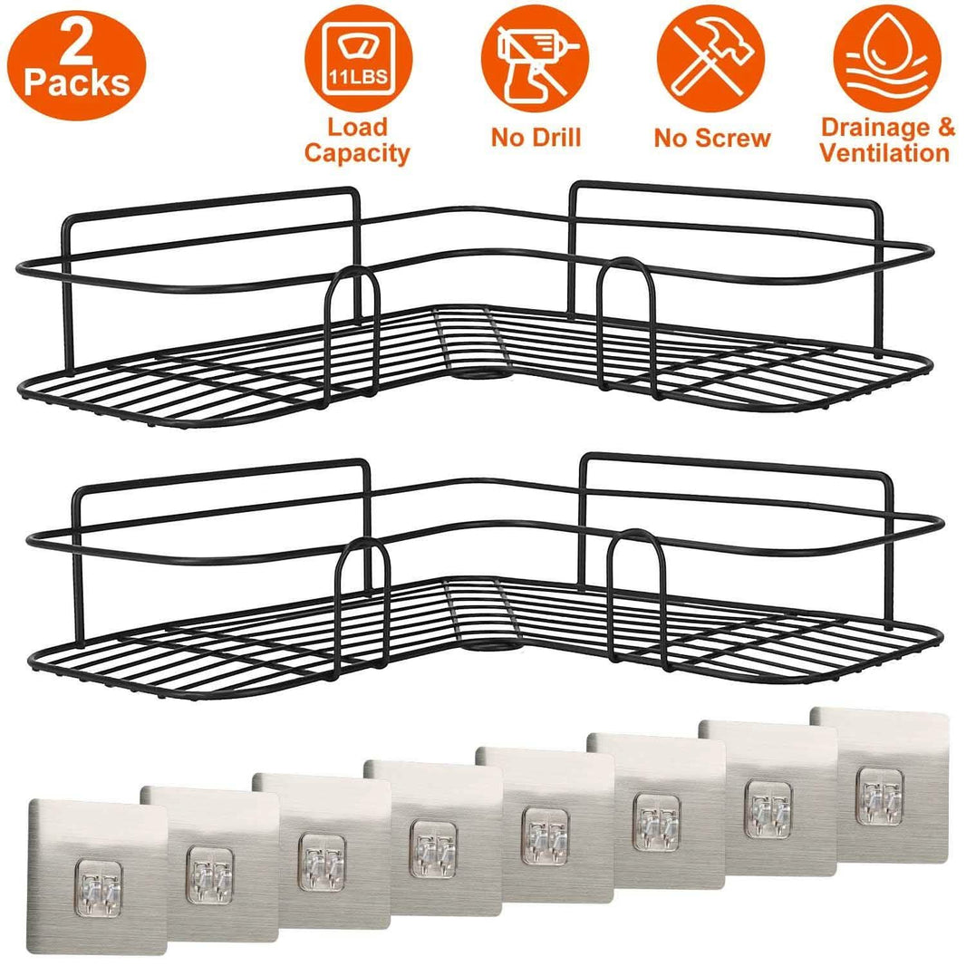 2-Piece: Corner Shower Caddy Shelves-2-Piece: Corner Shower Caddy Shelves