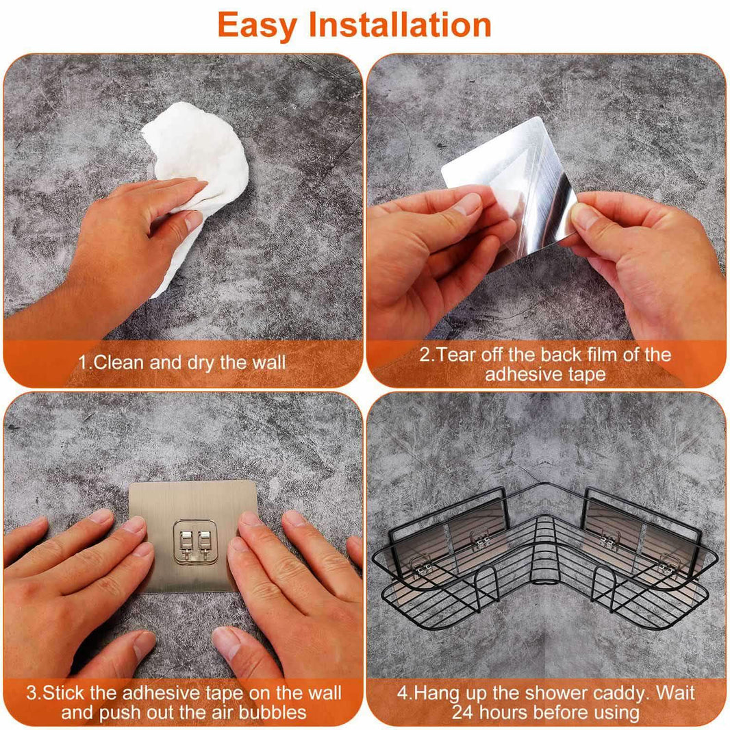 2-Piece: Corner Shower Caddy Shelves-2-Piece: Corner Shower Caddy Shelves