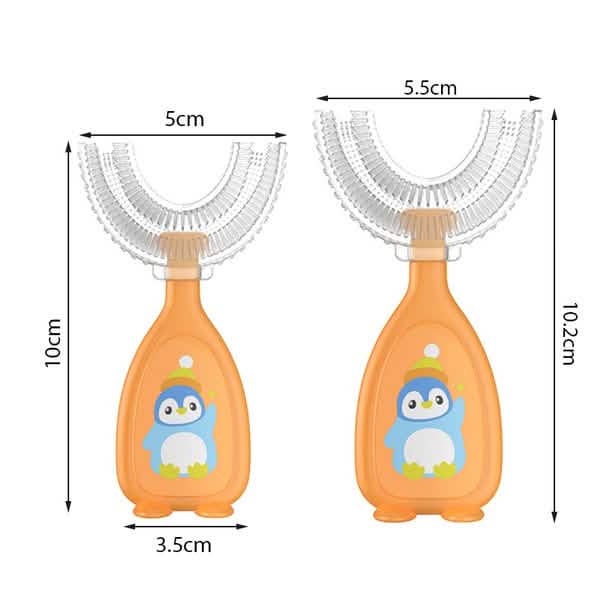 2-Piece: Manual Children's U-Shaped Toothbrush-2-Piece: Manual Children's U-Shaped Toothbrush