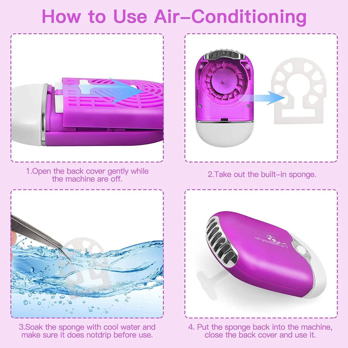 2-Piece: Rechargeable Handheld Mini Eyelash Fan-2-Piece: Rechargeable Handheld Mini Eyelash Fan