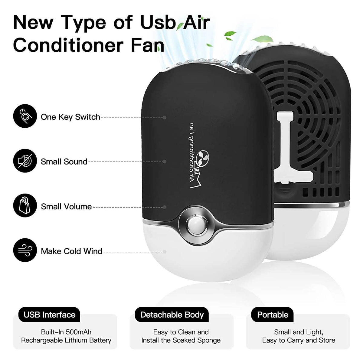 2-Piece: Rechargeable Handheld Mini Eyelash Fan-2-Piece: Rechargeable Handheld Mini Eyelash Fan