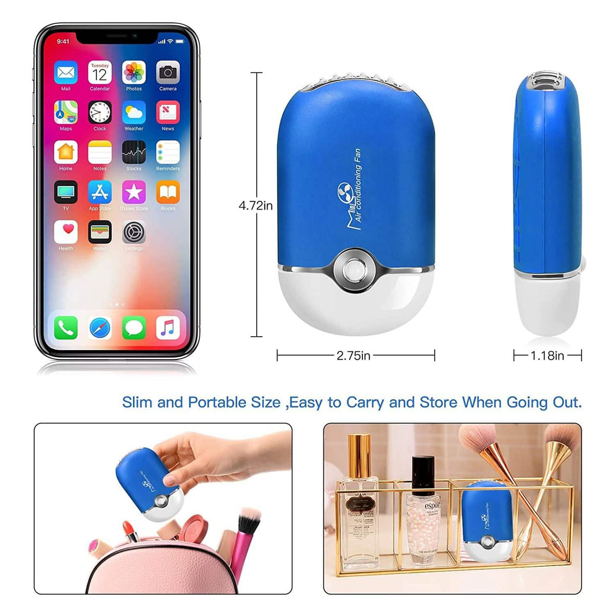 2-Piece: Rechargeable Handheld Mini Eyelash Fan-2-Piece: Rechargeable Handheld Mini Eyelash Fan