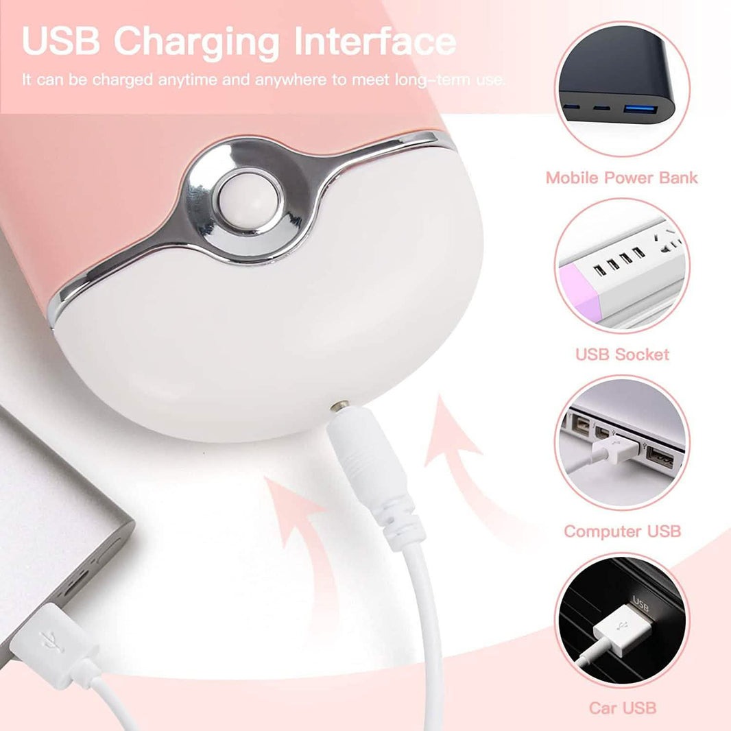 2-Piece: Rechargeable Handheld Mini Eyelash Fan-2-Piece: Rechargeable Handheld Mini Eyelash Fan