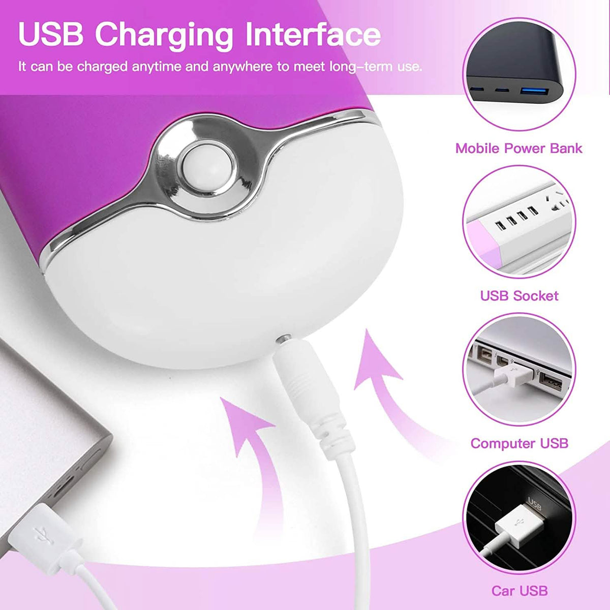 2-Piece: Rechargeable Handheld Mini Eyelash Fan-2-Piece: Rechargeable Handheld Mini Eyelash Fan