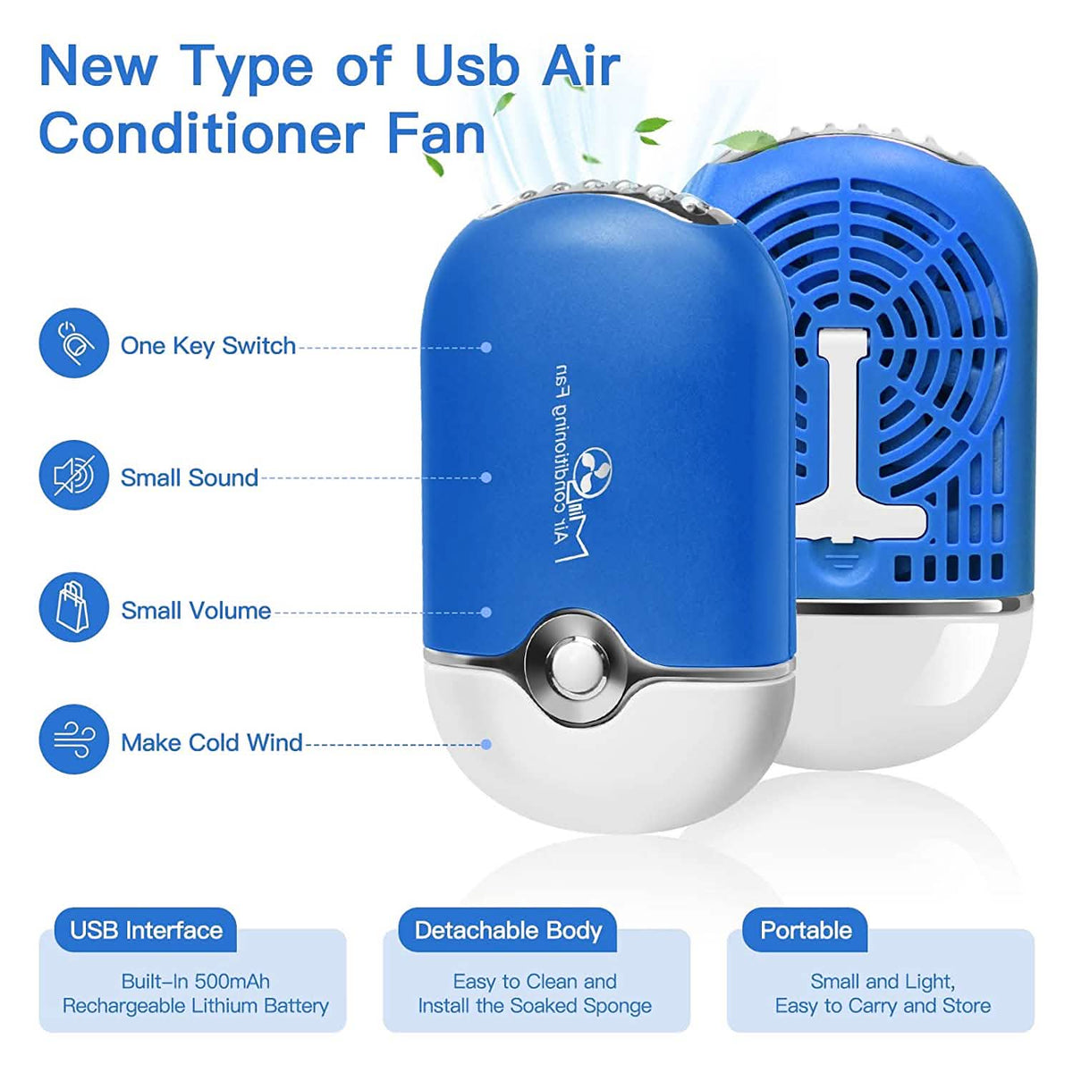2-Piece: Rechargeable Handheld Mini Eyelash Fan-2-Piece: Rechargeable Handheld Mini Eyelash Fan