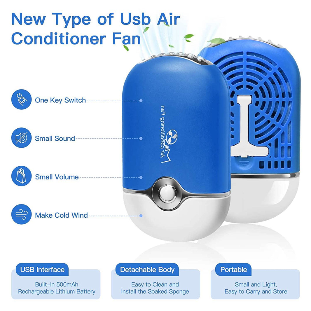 2-Piece: Rechargeable Handheld Mini Eyelash Fan-2-Piece: Rechargeable Handheld Mini Eyelash Fan