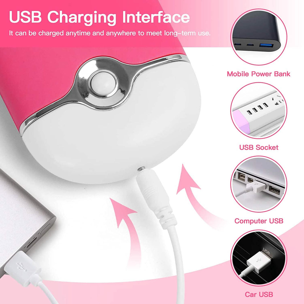 2-Piece: Rechargeable Handheld Mini Eyelash Fan-2-Piece: Rechargeable Handheld Mini Eyelash Fan