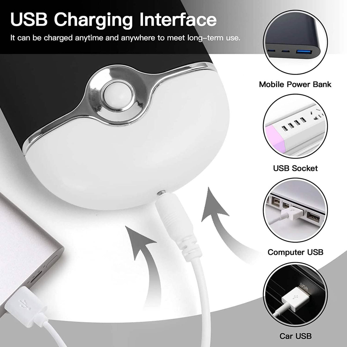 2-Piece: Rechargeable Handheld Mini Eyelash Fan-2-Piece: Rechargeable Handheld Mini Eyelash Fan