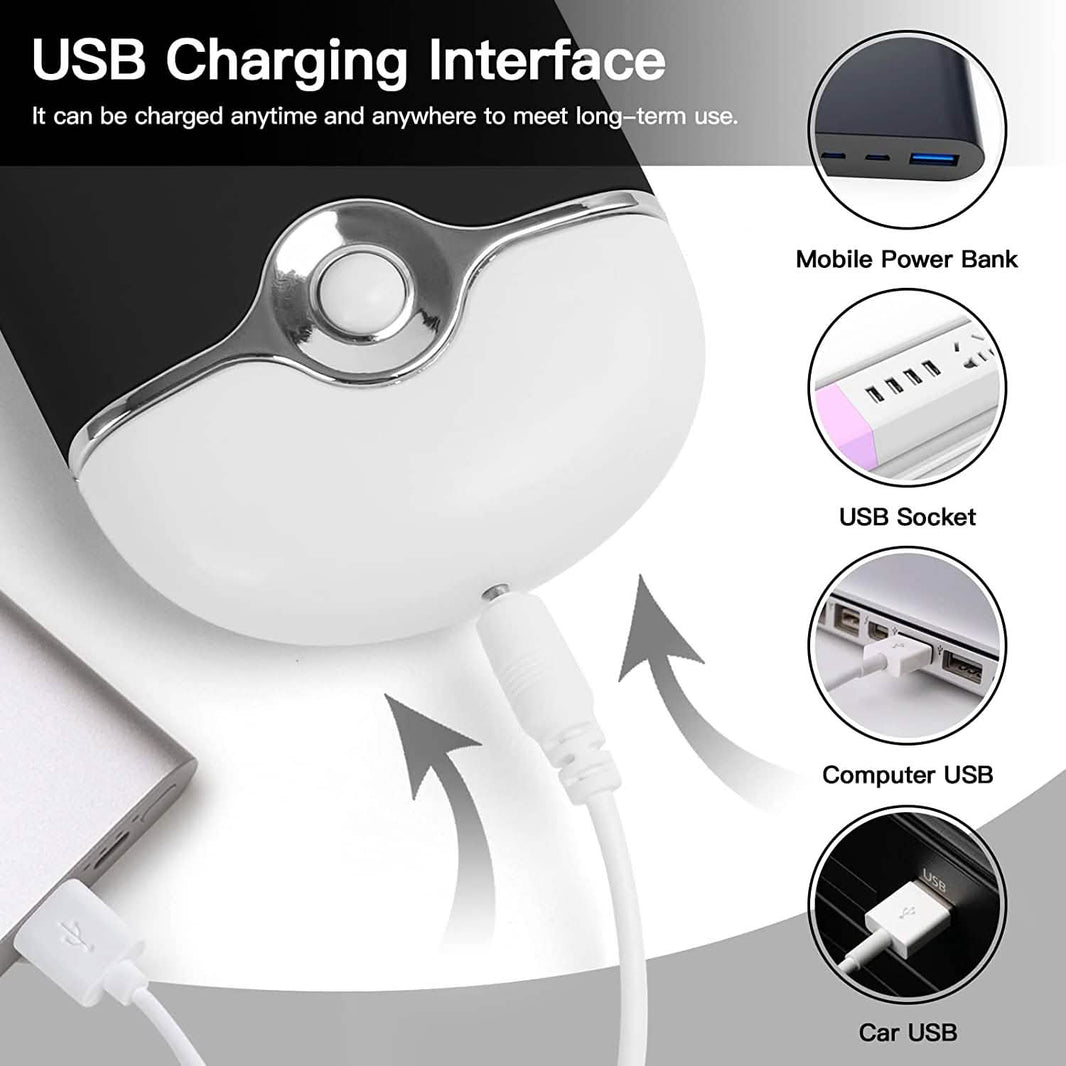 2-Piece: Rechargeable Handheld Mini Eyelash Fan-2-Piece: Rechargeable Handheld Mini Eyelash Fan
