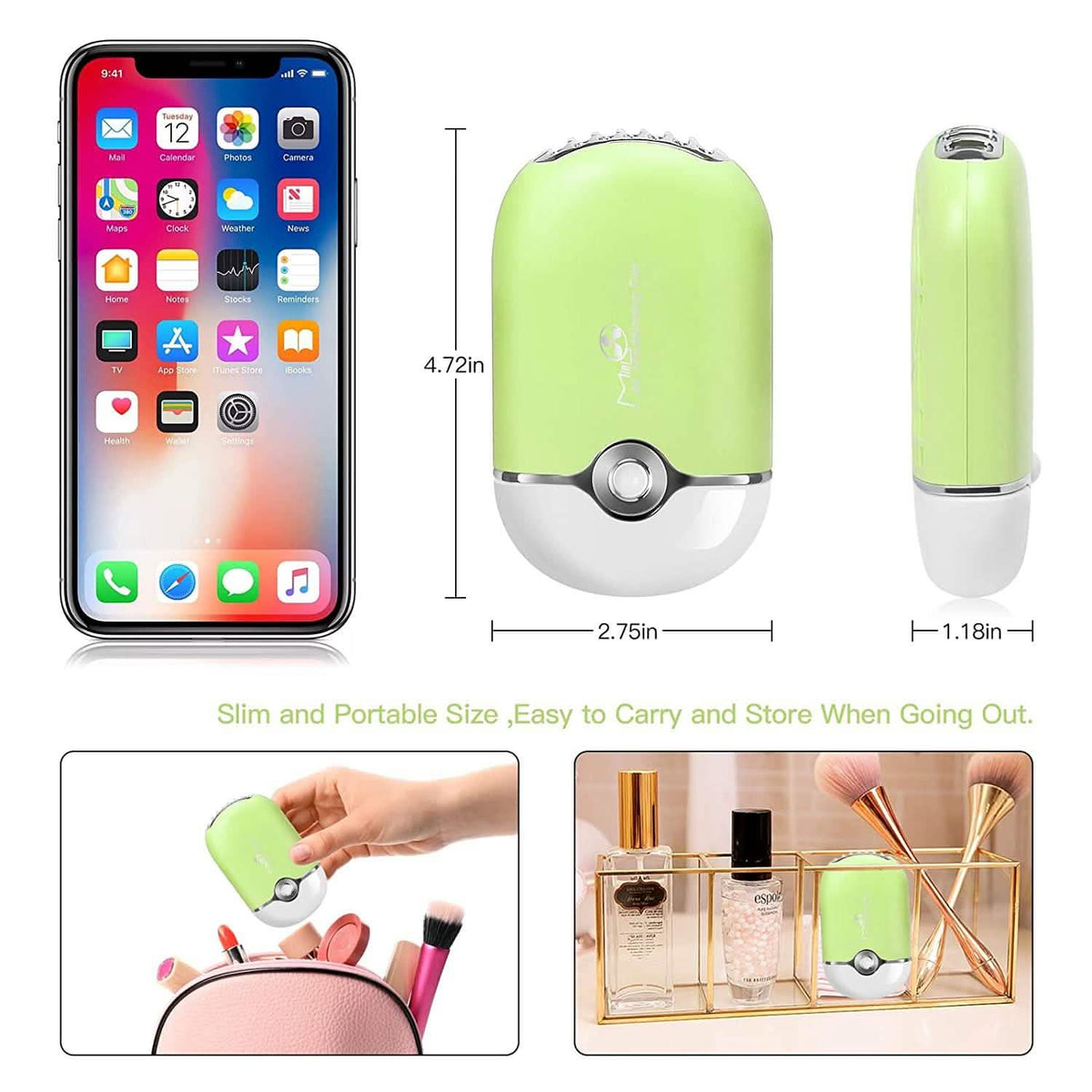 2-Piece: Rechargeable Handheld Mini Eyelash Fan-2-Piece: Rechargeable Handheld Mini Eyelash Fan