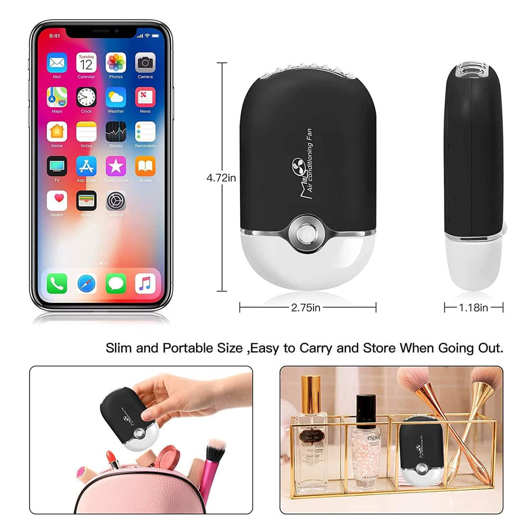 2-Piece: Rechargeable Handheld Mini Eyelash Fan-2-Piece: Rechargeable Handheld Mini Eyelash Fan