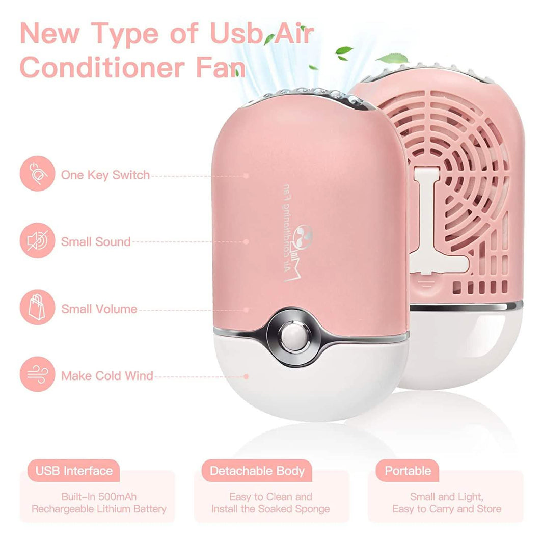 2-Piece: Rechargeable Handheld Mini Eyelash Fan-2-Piece: Rechargeable Handheld Mini Eyelash Fan