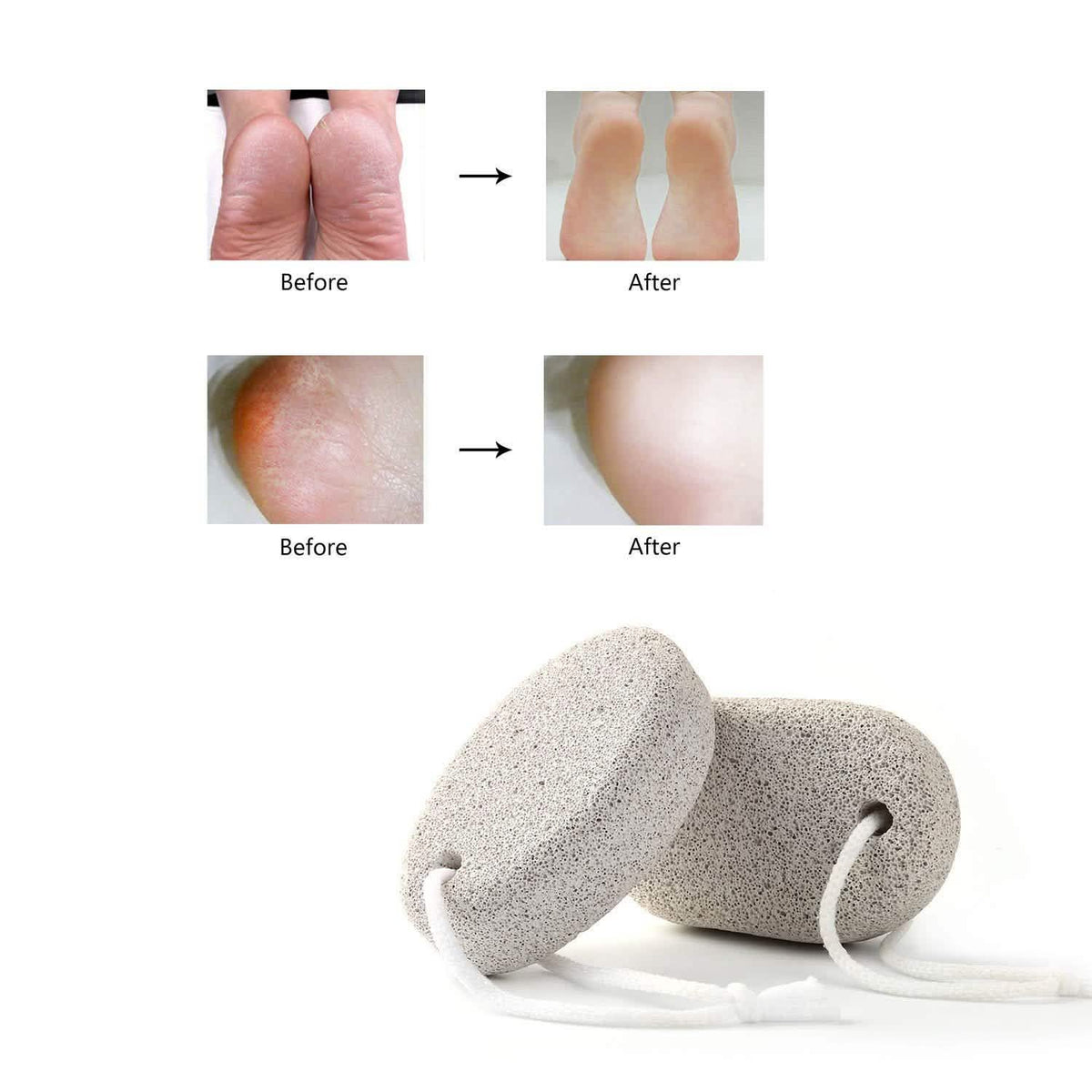 2-Pieces: Natural Pumice Stone-2-Pieces: Natural Pumice Stone