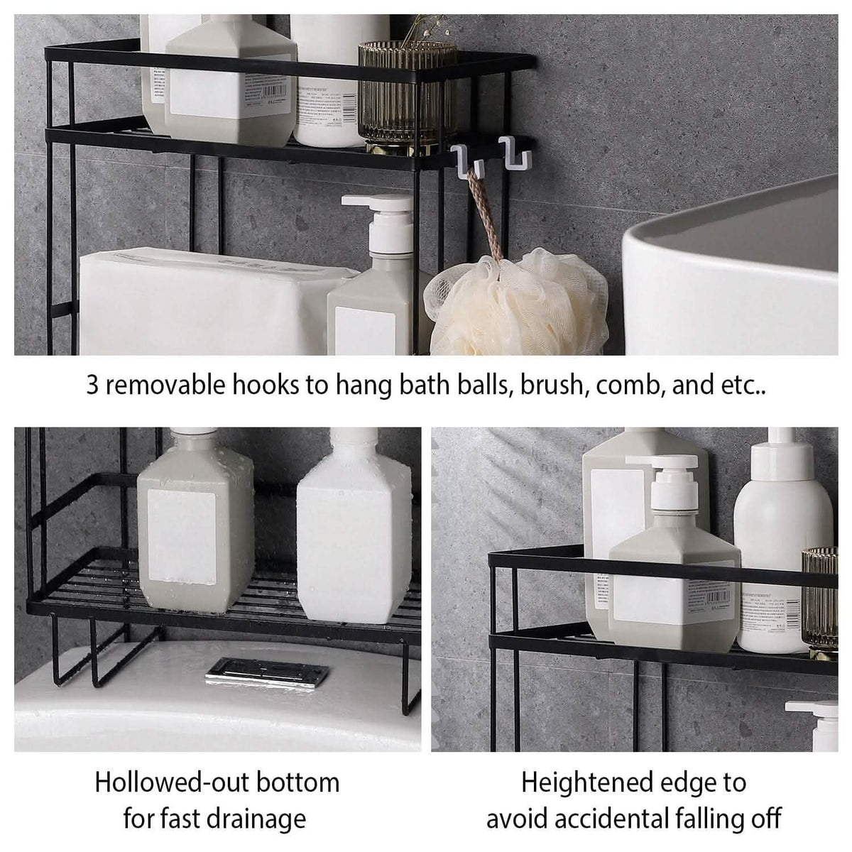 2-Tier Over the Toilet Storage Shelf Rack-2-Tier Over the Toilet Storage Shelf Rack