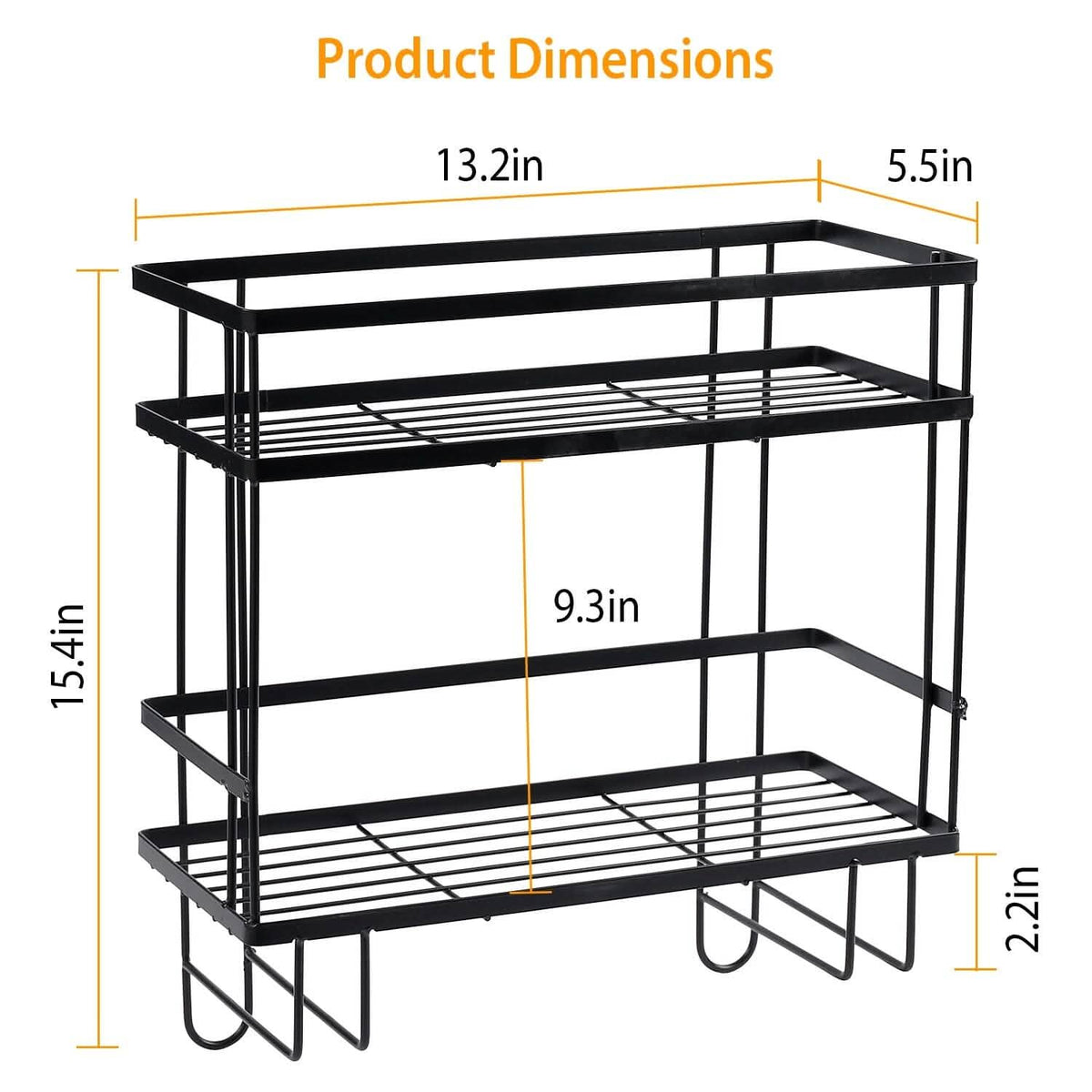 2-Tier Over the Toilet Storage Shelf Rack-2-Tier Over the Toilet Storage Shelf Rack