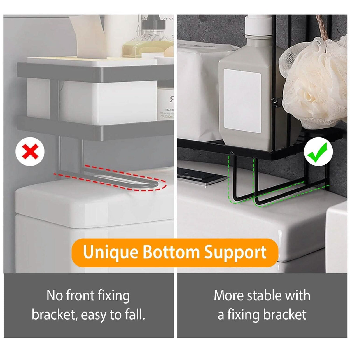 2-Tier Over the Toilet Storage Shelf Rack-2-Tier Over the Toilet Storage Shelf Rack