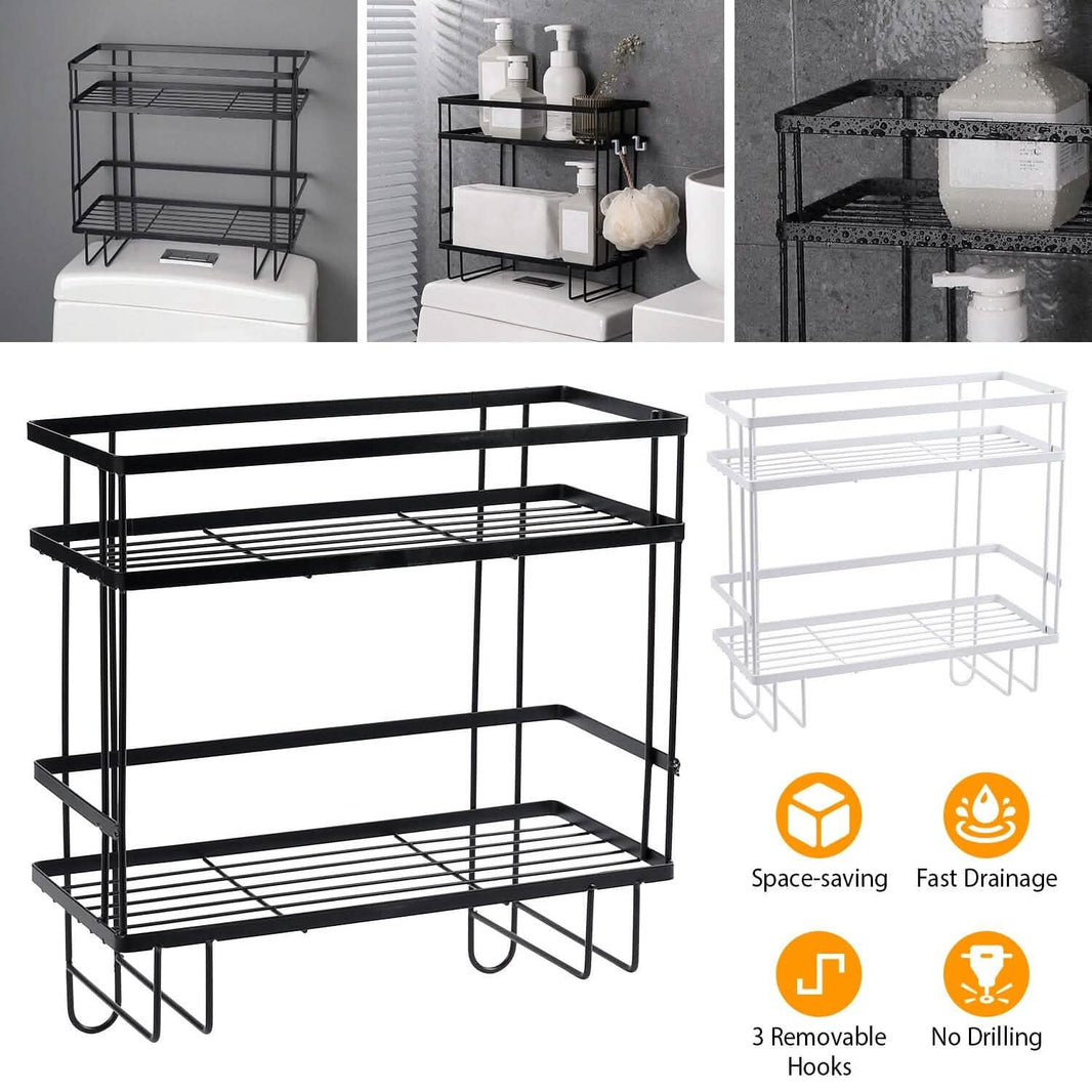 2-Tier Over the Toilet Storage Shelf Rack-2-Tier Over the Toilet Storage Shelf Rack