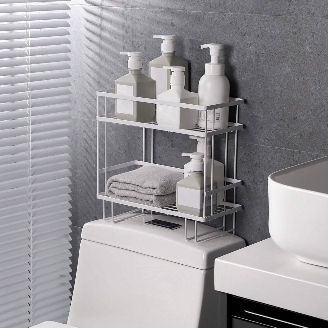 2-Tier Over the Toilet Storage Shelf Rack-2-Tier Over the Toilet Storage Shelf Rack
