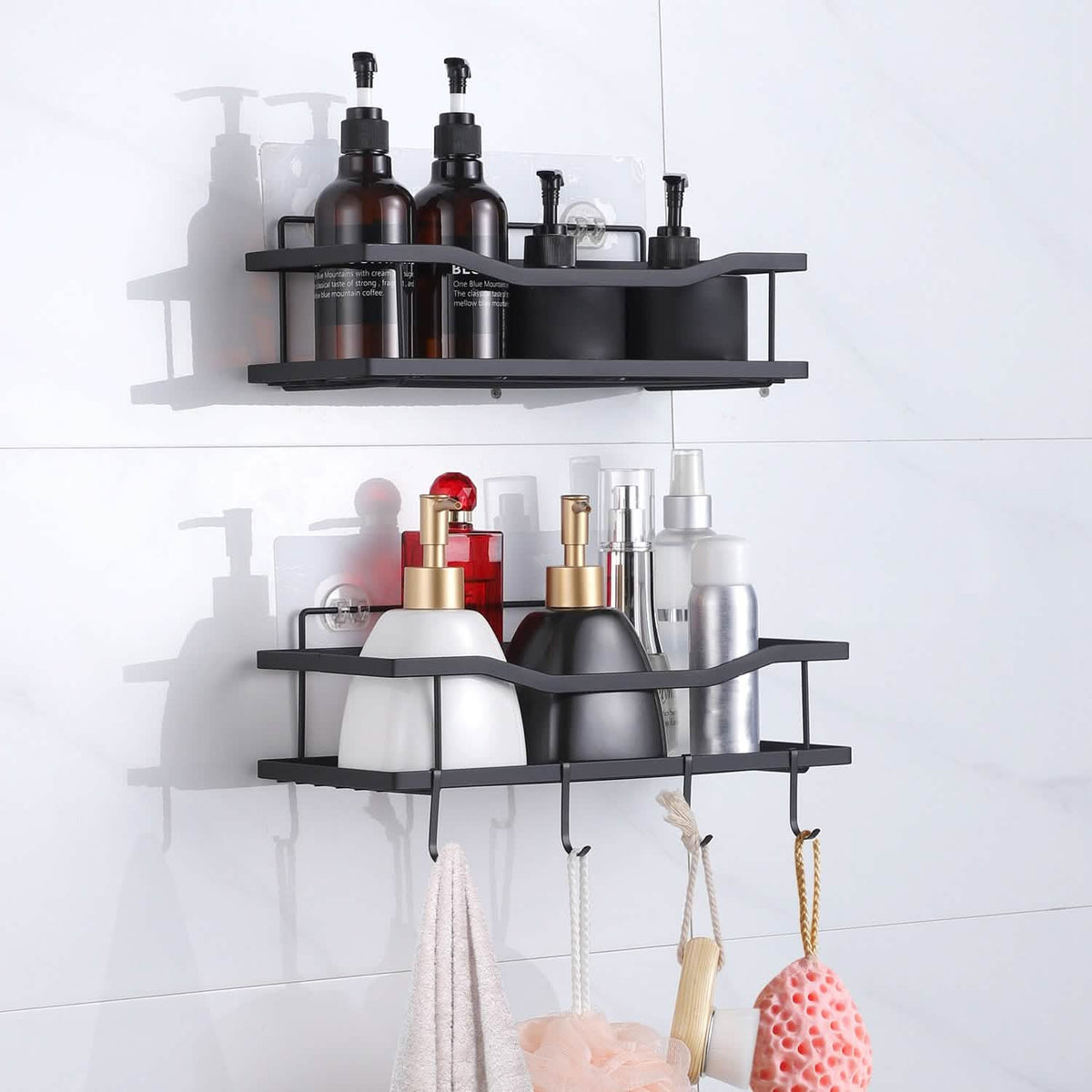 2-Tier Shower Caddy Shelf Holder-2-Tier Shower Caddy Shelf Holder