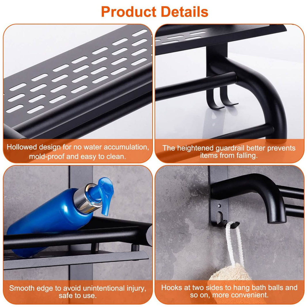 2-Tier Wall Mounted Towel Rack-2-Tier Wall Mounted Towel Rack
