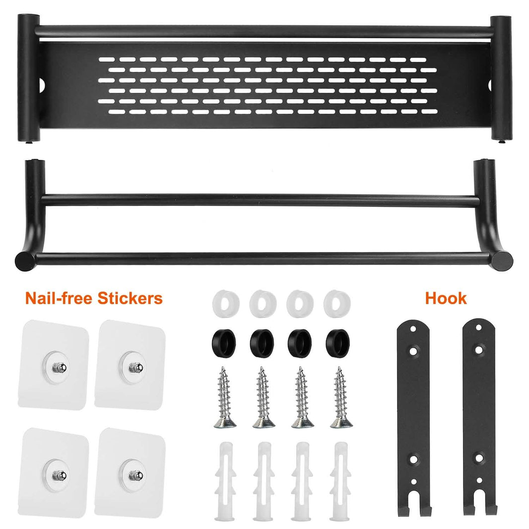 2-Tier Wall Mounted Towel Rack-2-Tier Wall Mounted Towel Rack
