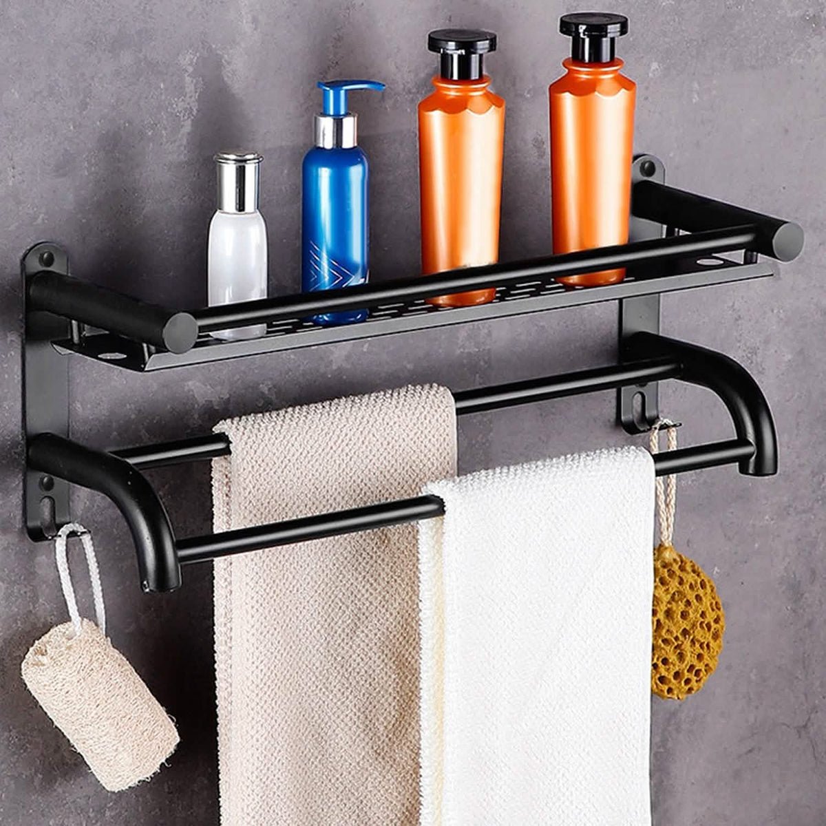 2-Tier Wall Mounted Towel Rack-2-Tier Wall Mounted Towel Rack
