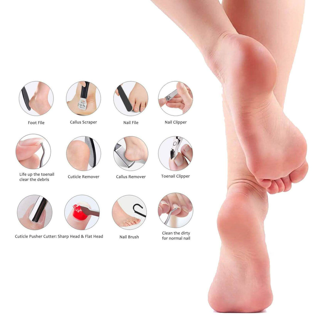 20-in-1 Professional Pedicure Kit, Foot Care File Set for Callus and Dead Skin Remover-20-in-1 Professional Pedicure Kit, Foot Care File Set for Callus and Dead Skin Remover