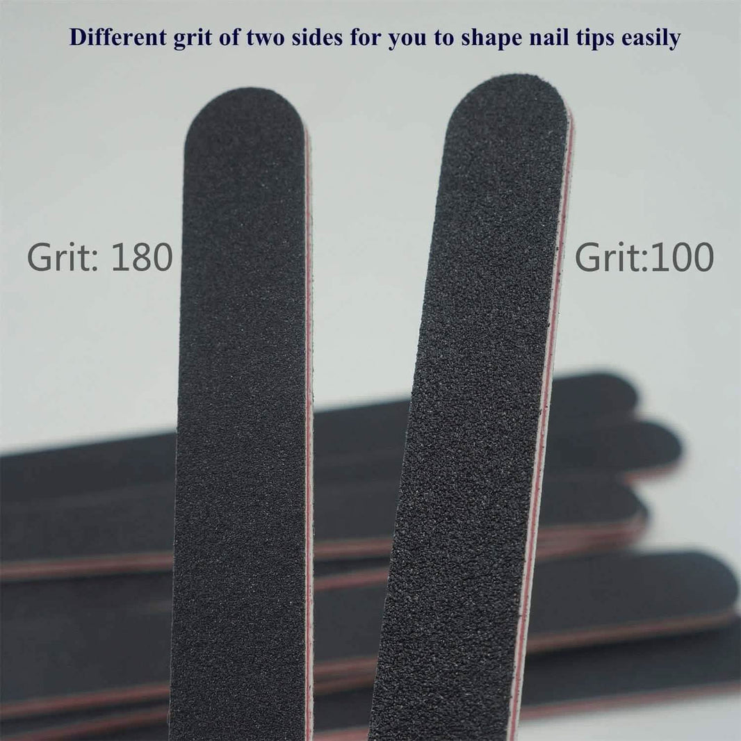 20-Pack: Professional Double Sided 100/180 Grit Nail Files-20-Pack: Professional Double Sided 100/180 Grit Nail Files