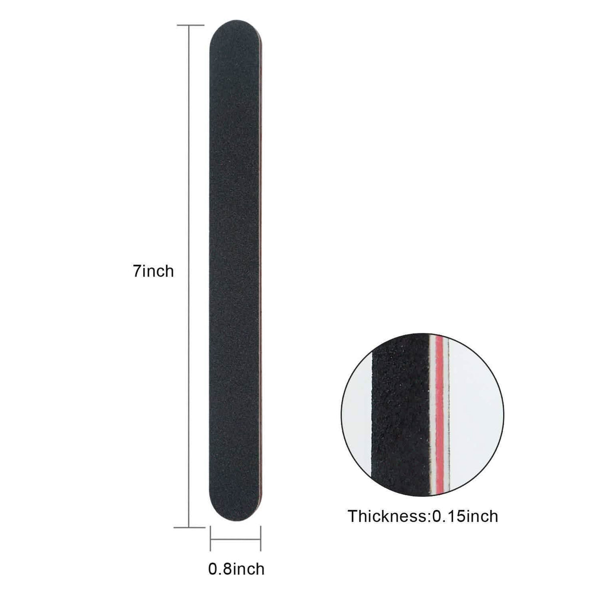 20-Pack: Professional Double Sided 100/180 Grit Nail Files-20-Pack: Professional Double Sided 100/180 Grit Nail Files