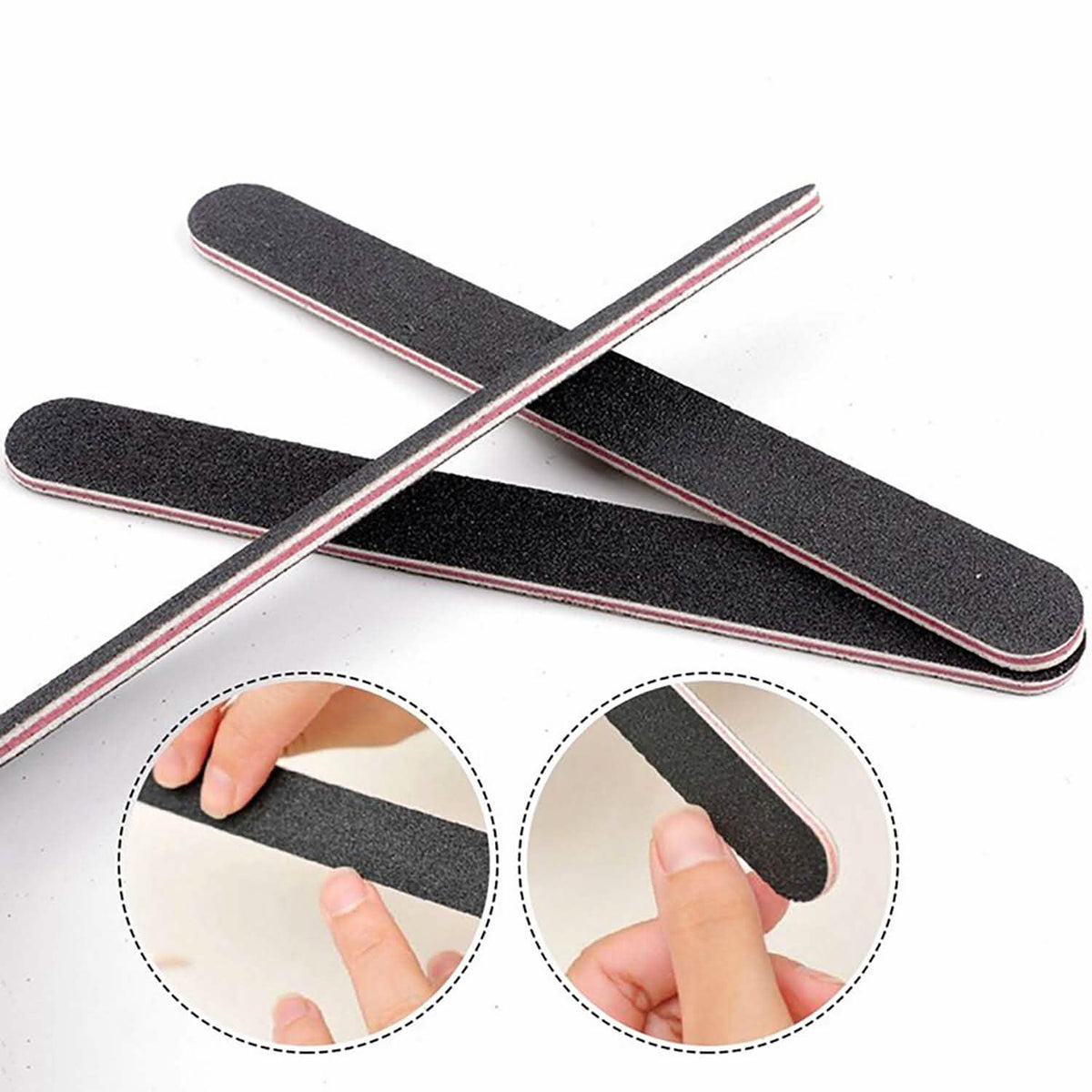 20-Pack: Professional Double Sided 100/180 Grit Nail Files-20-Pack: Professional Double Sided 100/180 Grit Nail Files