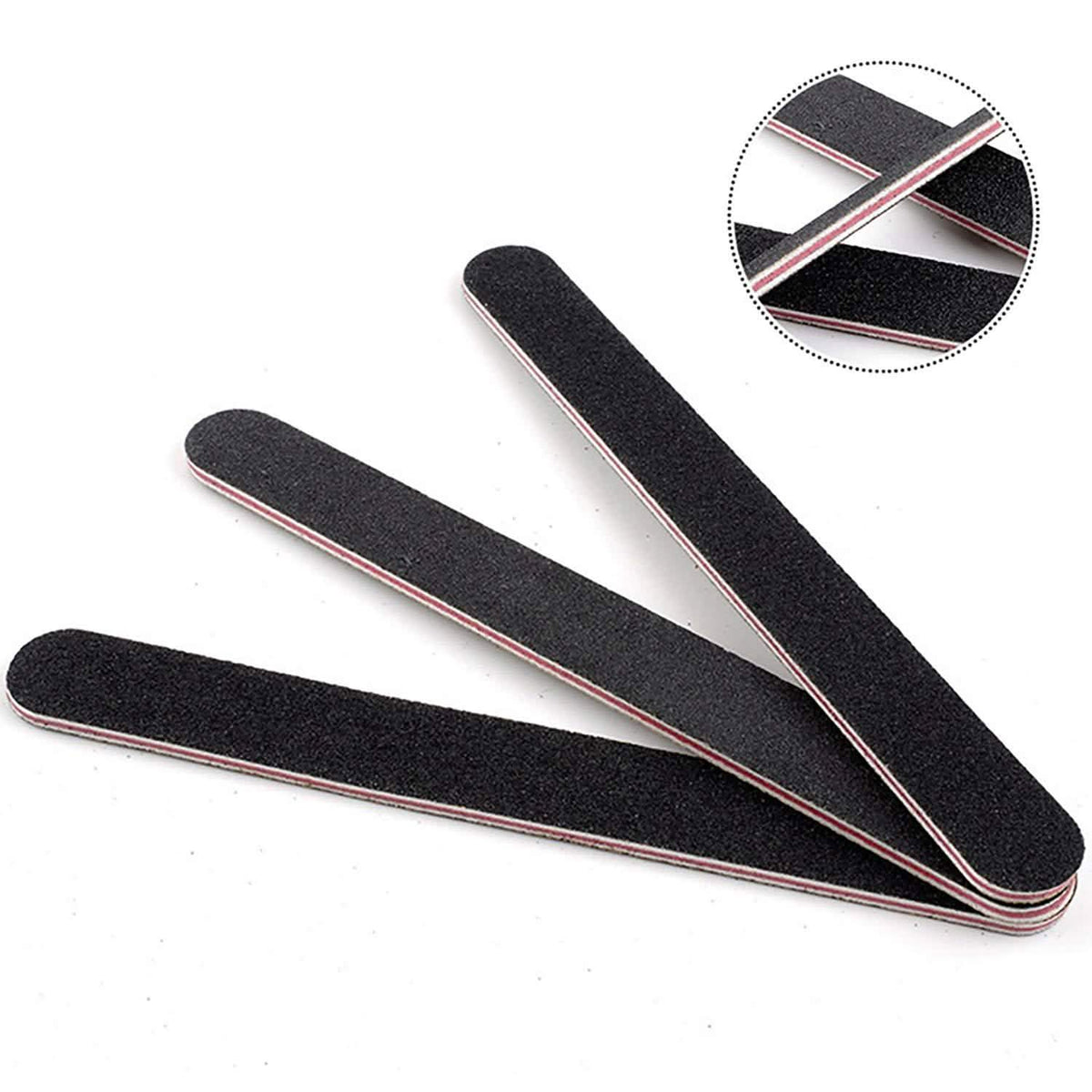 20-Pack: Professional Double Sided 100/180 Grit Nail Files-20-Pack: Professional Double Sided 100/180 Grit Nail Files