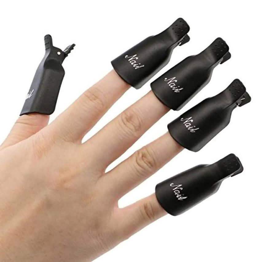 20-Piece Set: Plastic Acrylic Nail Art Soak Off Cap Clip UV Gel Polish Remover Wrap Tool-20-Piece Set: Plastic Acrylic Nail Art Soak Off Cap Clip UV Gel Polish Remover Wrap Tool