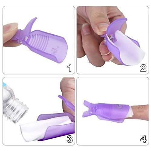 20-Piece Set: Plastic Acrylic Nail Art Soak Off Cap Clip UV Gel Polish Remover Wrap Tool-20-Piece Set: Plastic Acrylic Nail Art Soak Off Cap Clip UV Gel Polish Remover Wrap Tool