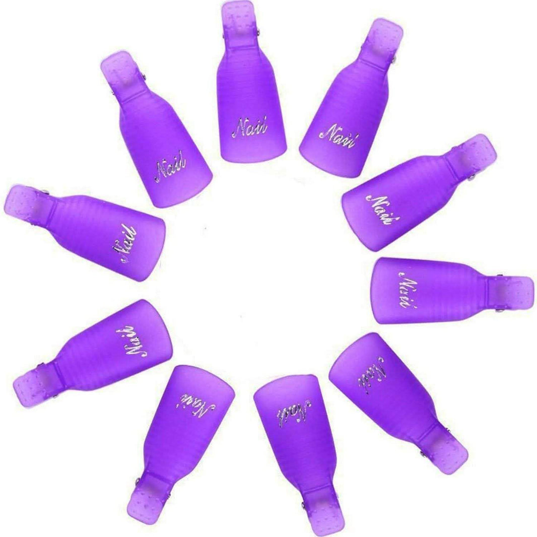 20-Piece Set: Plastic Acrylic Nail Art Soak Off Cap Clip UV Gel Polish Remover Wrap Tool-20-Piece Set: Plastic Acrylic Nail Art Soak Off Cap Clip UV Gel Polish Remover Wrap Tool