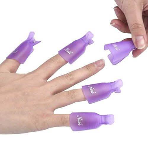 20-Piece Set: Plastic Acrylic Nail Art Soak Off Cap Clip UV Gel Polish Remover Wrap Tool-20-Piece Set: Plastic Acrylic Nail Art Soak Off Cap Clip UV Gel Polish Remover Wrap Tool
