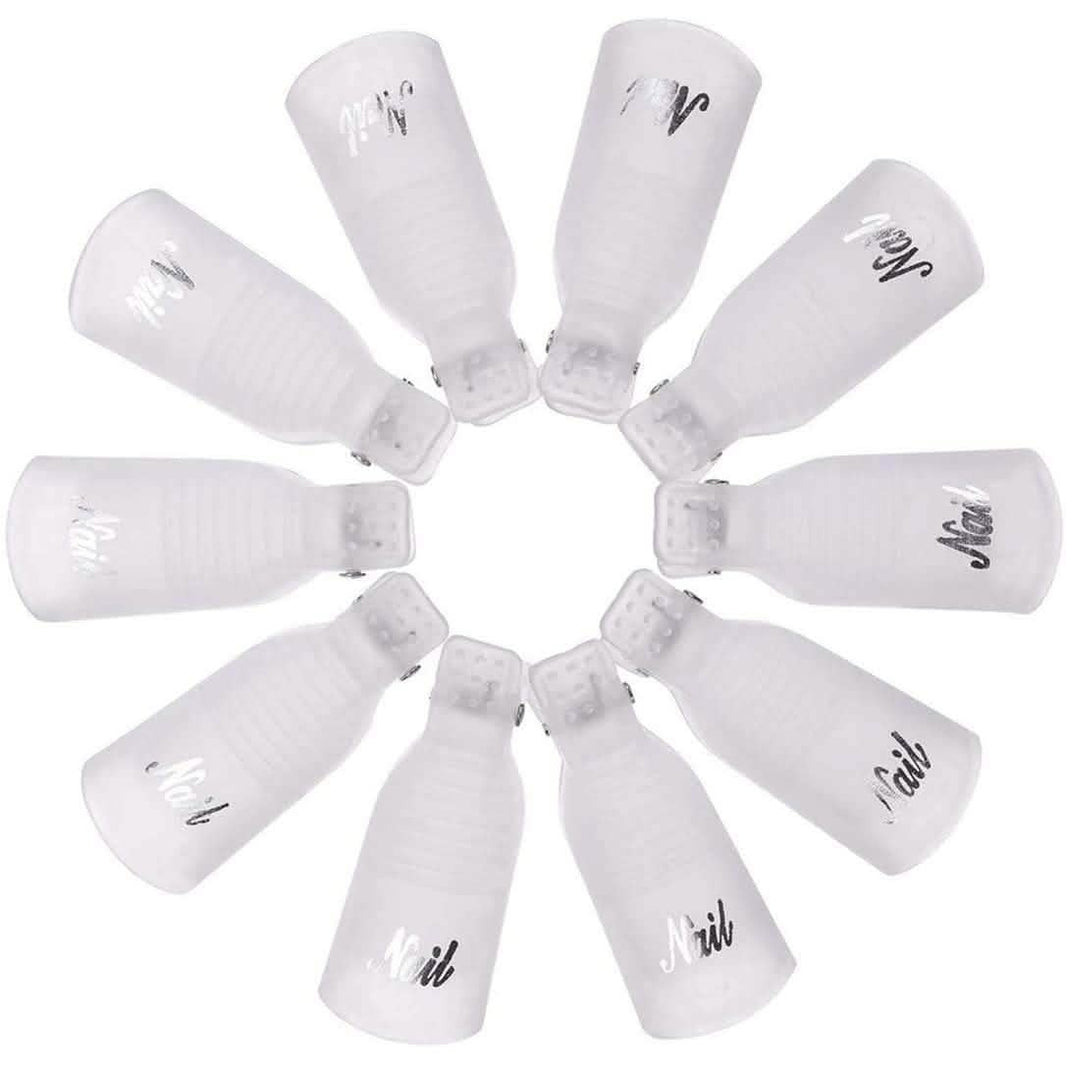 20-Piece Set: Plastic Acrylic Nail Art Soak Off Cap Clip UV Gel Polish Remover Wrap Tool-20-Piece Set: Plastic Acrylic Nail Art Soak Off Cap Clip UV Gel Polish Remover Wrap Tool