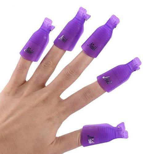 20-Piece Set: Plastic Acrylic Nail Art Soak Off Cap Clip UV Gel Polish Remover Wrap Tool-20-Piece Set: Plastic Acrylic Nail Art Soak Off Cap Clip UV Gel Polish Remover Wrap Tool